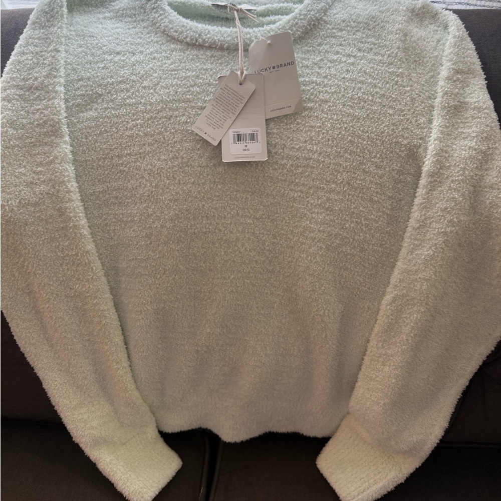 Lucky Brand Women's Soft Textured Sweater in Light Green